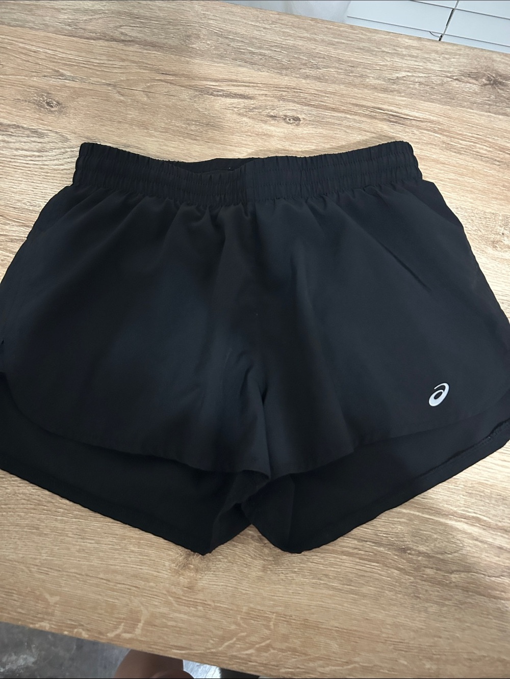 ASICS Women's Black Athletic Running Shorts with Subtle Logo